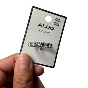 NWT Aldo Cubic Zirconia Rhinestone Band Ring